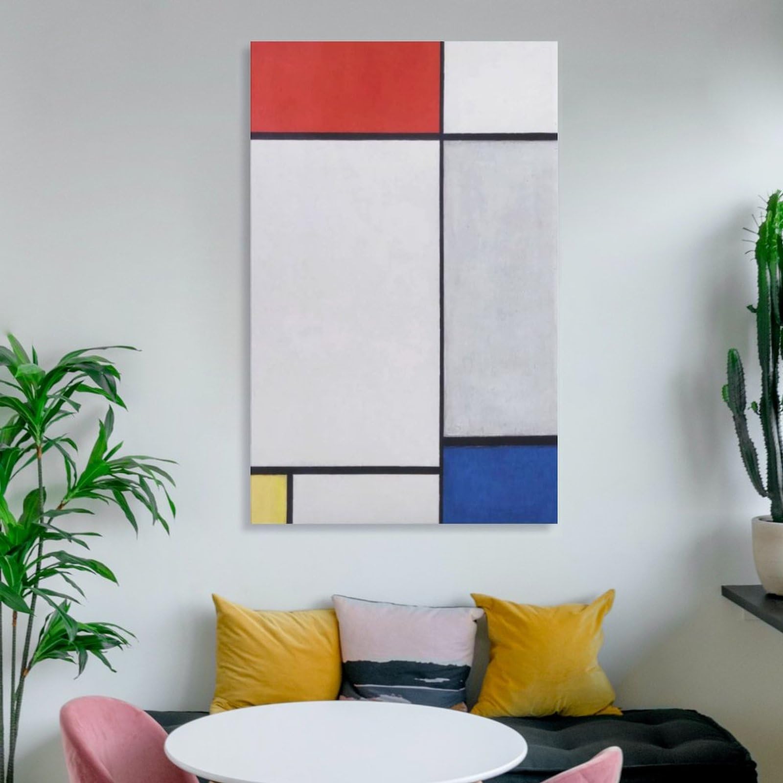 Amazon.co.jp: ピート・モンドリアン偉大な抽象画家たち絵画（赤・黄